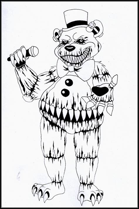Five Nights At Freddys Nightmare Puppet Coloring Pages Coloring Pages
