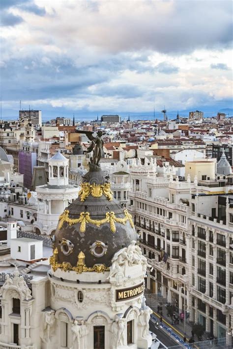 Aerial View Madrid Cityscape Editorial Image Image Of City Touristic