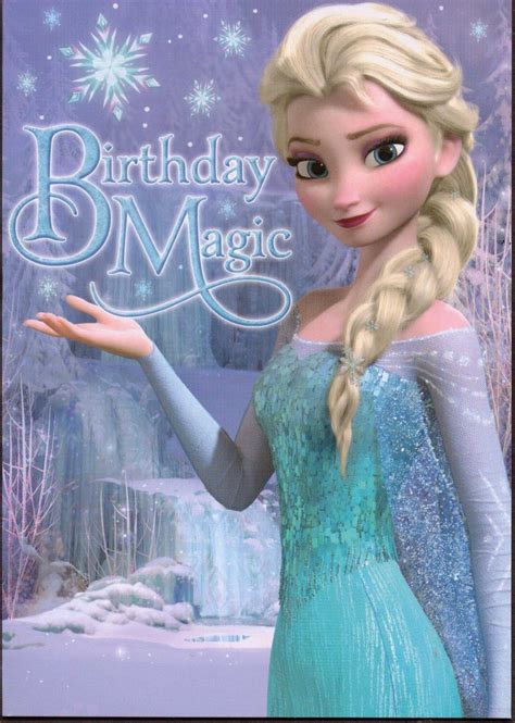 Disney Frozen Elsa The Snow Queen Birthday Magic Card Disney Frozen