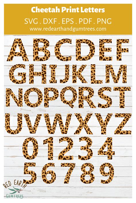 Cheetah Font Leopard Font Svg Cheetah Print Pattern Letters Etsy