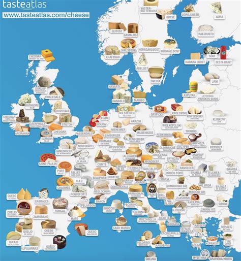 This Interactive Cheese Map Shows The Most Popular Cheese In Europe