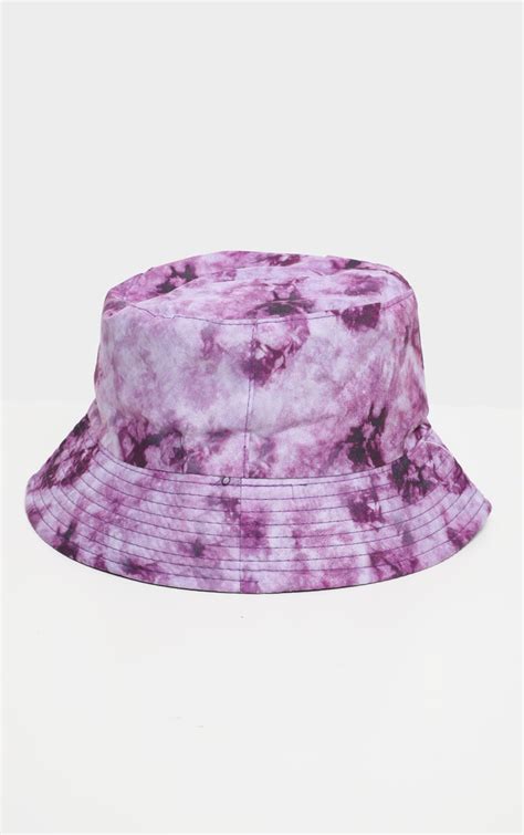 Purple Tie Die Bucket Hat Accessories Prettylittlething Ie
