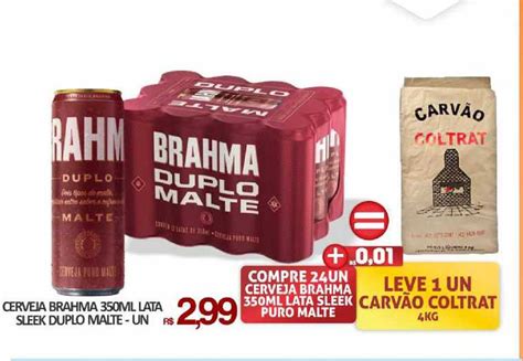 Oferta Cerveja Brahma 350ml Lata Sleek Duplo Malte Na Verona Supermercados