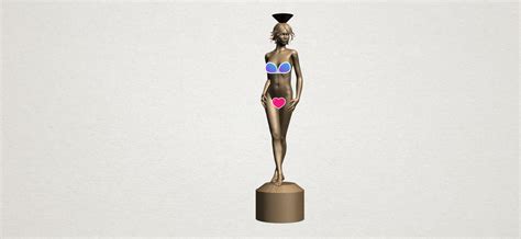 3D Printed Naked Girl With Vase On Top 01 By Miketon Mike Pinshape