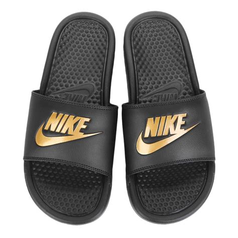 Sandália Nike Benassi Jdi Masculina Preto E Dourado Allianz Parque Shop