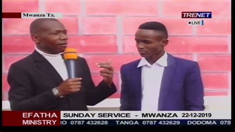 Live Sunday Service Efatha Mwanza 22122019 Youtube
