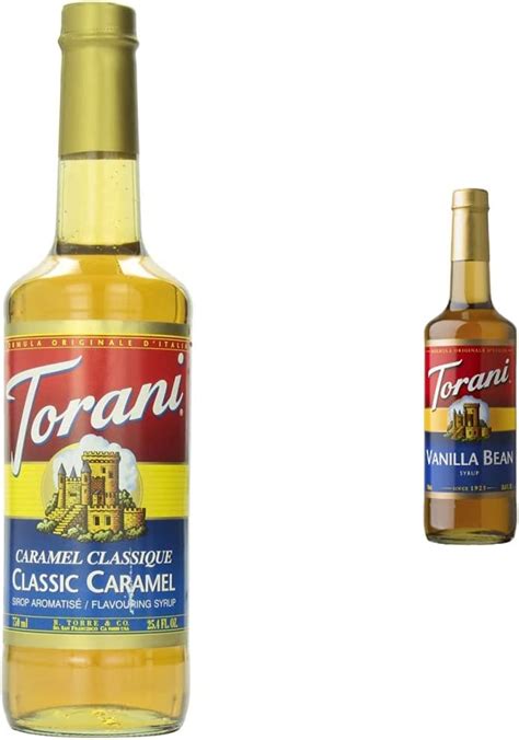 Torani Classic Caramel Syrup Milliliters Vanilla Bean Flavour