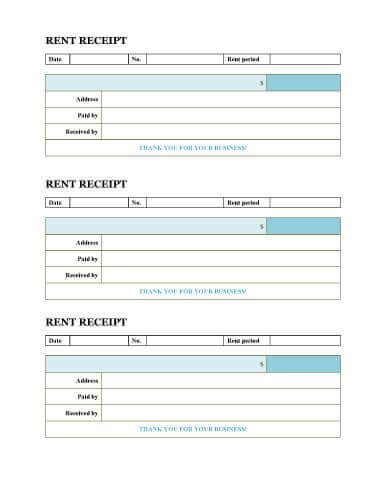 Free Rent Receipt Templates Download Or Print