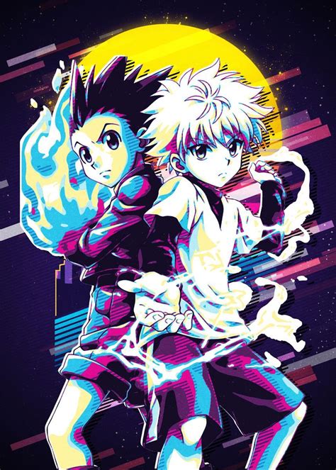 Hunter X Hunter Retro Poster By Roni Aji Pratama Displate Anime