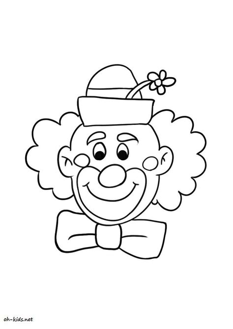 Coloriage gentil clown en voiture. Dessin #203 - Coloriage clown à imprimer - Oh-Kids.net