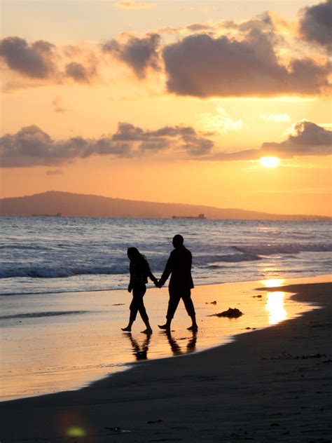 Sunset Stroll On The Beach Free Stock Photo Public Domain Pictures