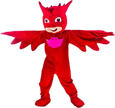 Red Pj Mask Mascot Costume Owlette Party Adult Halloween