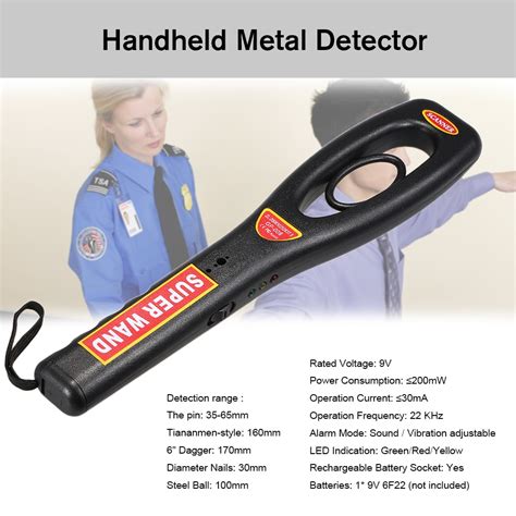 Handheld Foldable Metal Detector High Sensitivity Scanner Security