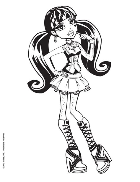 All pictures of your favorite character in the franchise are free to download. Monster high for children - Monster High Kids Coloring Pages
