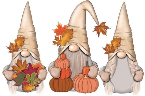 Fall Gnomes Clipart Nordic Gnomes Clipart Thanksgiving Etsy In 2021