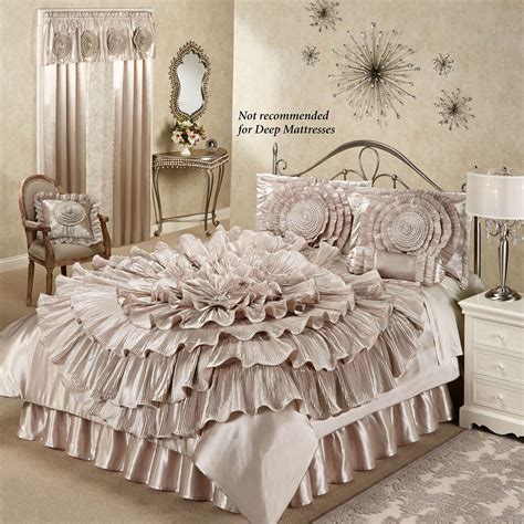 Elegant bed classy stream bed beds chic bedding. Champagne Bedroom | Home > Ruffled Romance Champagne ...
