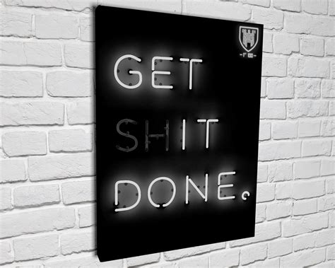 Custom For Buyer Get Shit Done Neon Sign To Do List Etsy Uk