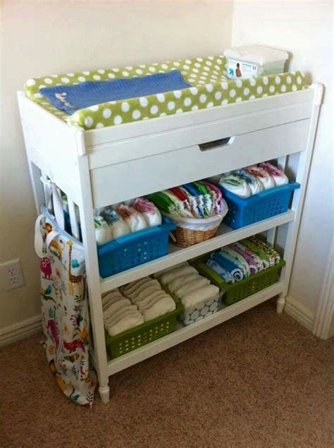 Baby Stuff Changing Table Storage Baby Room Organization Diaper Storage