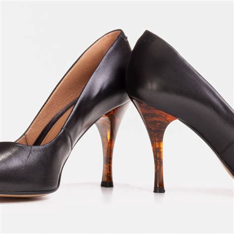 Black Stilettos 1599P With An Amber Heel MarcoShoes Eu Online Shop