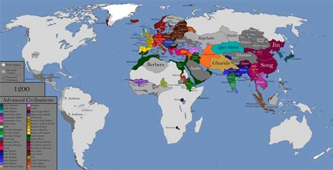 The World 1200 Ad Historical Maps Infographic Map World