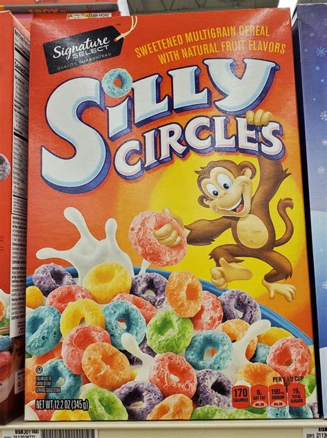 Silly Circles Monkey Cereal Mascot Mascot Fruit Loops Pops Cereal Box