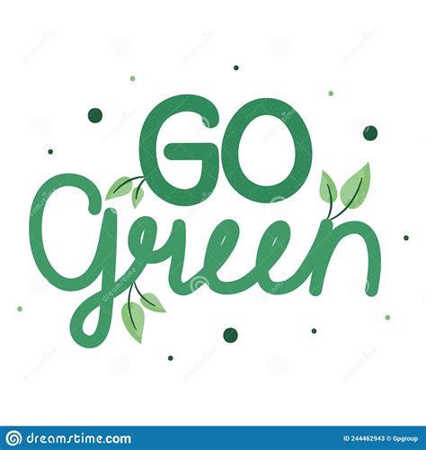 Illustration Of Go Green Stock Vector Illustration Of Market 244462943