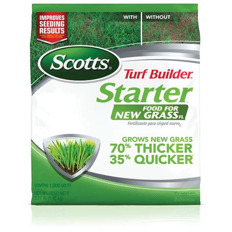 Hungry for lawn food please. Scotts 3.27 lbs. Turf Builder Starter Food for New Grass ...