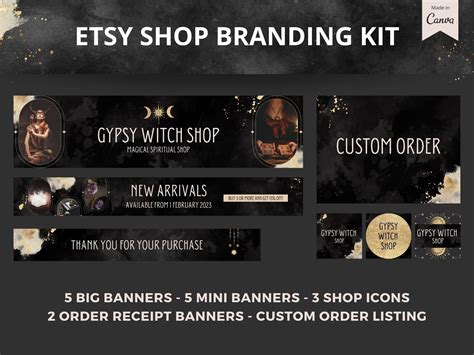 Etsy Shop Kit With Etsy Shop Banner Branding Package For Etsy Etsy