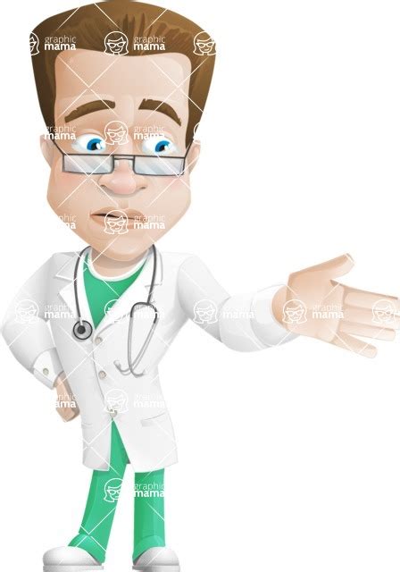 Expert Male Doctor Cartoon Vector Character 112 Illustrations Sad 2