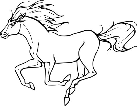 Coloriage Cheval Au Grand Galop à Imprimer Sur Coloriages Info