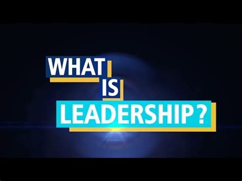 While successful leaders may exhibit these 10 leadership skills to varying degrees, all. What Is Leadership? - YouTube