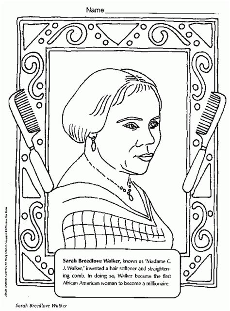 Walker, gets a manicure at one of her mother's beauty fabian 'occasional superstar' williams' 'madam cj walker' mural is displayed in the old fourth. Madam Cj Walker Coloring Page - Coloring Home