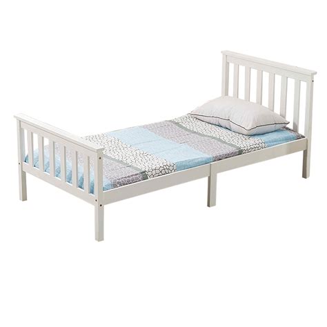 With this daybed you quickly and easily create space for släkt bedframe met 3 opberglades. Solid Wood Single Bed Frame In White - Home Treats UK
