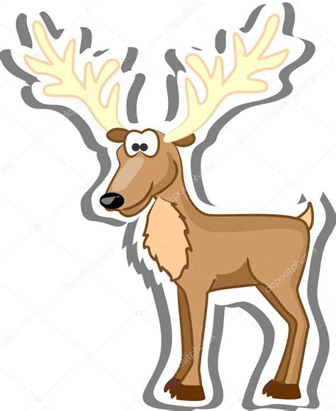 Cute Cartoon Deer — Stock Vector © Virinaflora 19810839