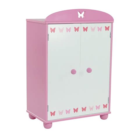 18 inch doll furniture beautiful pink and white armoire closet with