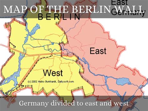 East And West Germany Map Berlin Wall Gambaran