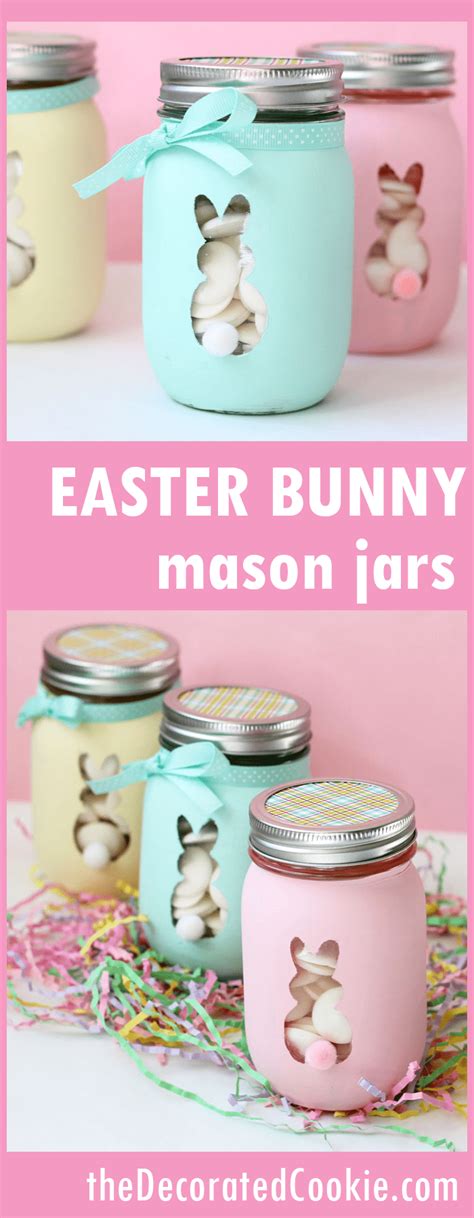 Easter Bunny Mason Jars Are A Cute Diy Easter Decor Idea