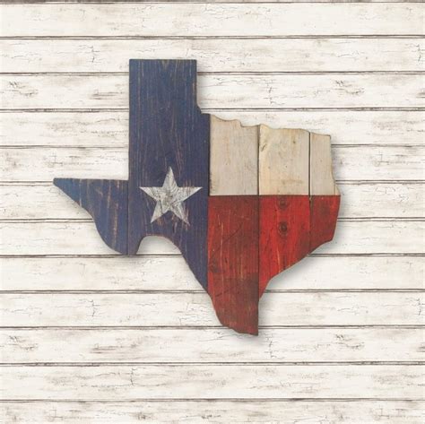 Texas State Flag Wooden Cut Out Etsy