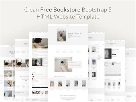 Micas Online Book Store Bootstrap Website Template Free