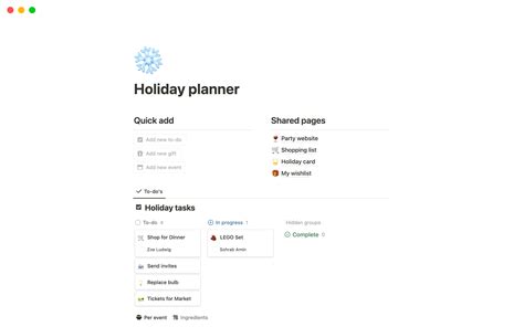 Holiday Planner 2024 Notion Template
