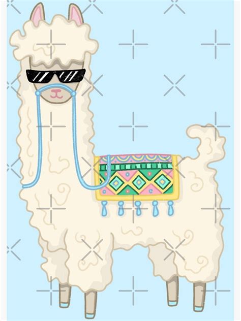 Cool Llama Wearing Sunglasses Poster For Sale By Atumnflowers Redbubble