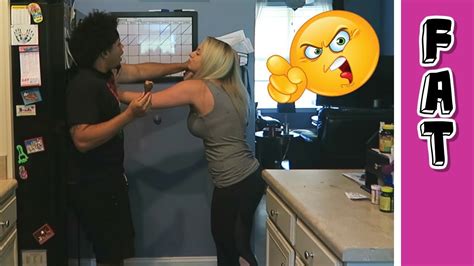 calling girlfriend fat prank gone wrong ice cram smashed in face youtube
