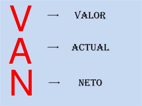 Valor Actual Neto Van