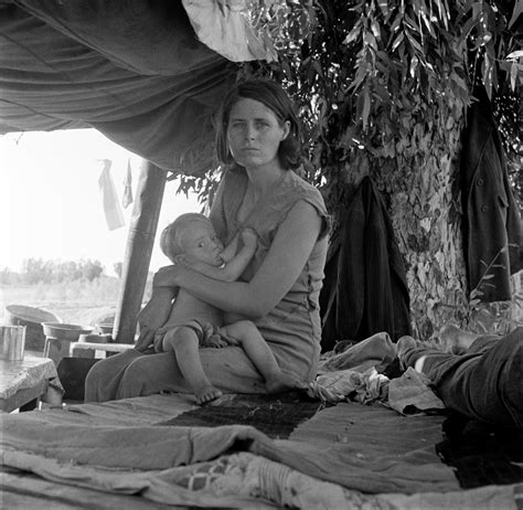 Photo Of Dorothea Lange Drought Refugees From Oklahoma Camping By The