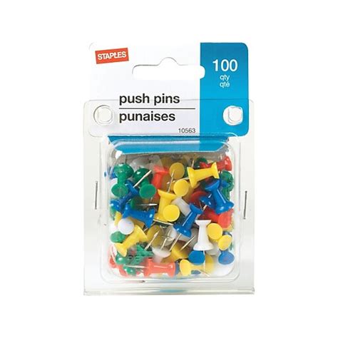 Shop Staples For Staples Push Pins Assorted Colors 100pack