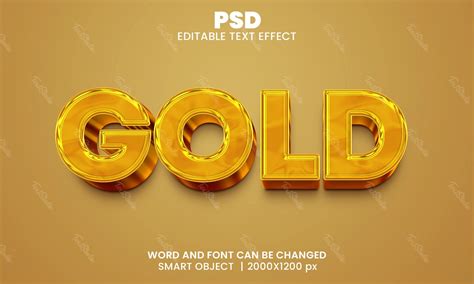 Gold Text Effect Photoshop Premium Psd File