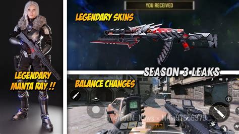 Legendary Manta Ray Is Here Season 3 Legendary Gun Skins Leaked Cod Mobile Season 3 2023