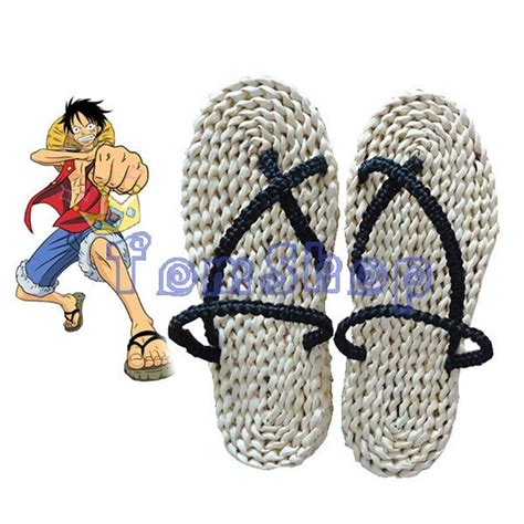 Anime One Piece Monkey D Luffy Cosplay Costume Straw Shoes Etsy