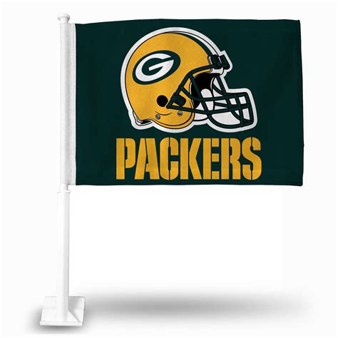 Green Bay Nfl Packers 11x14 Window Mount 2 Sided Car Flag