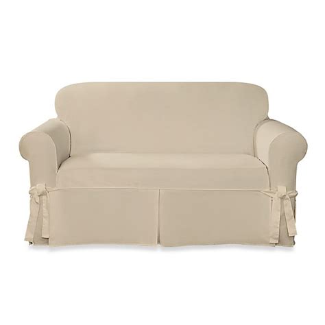 Sure Fit® Designer Twill Loveseat Slipcover Bed Bath And Beyond